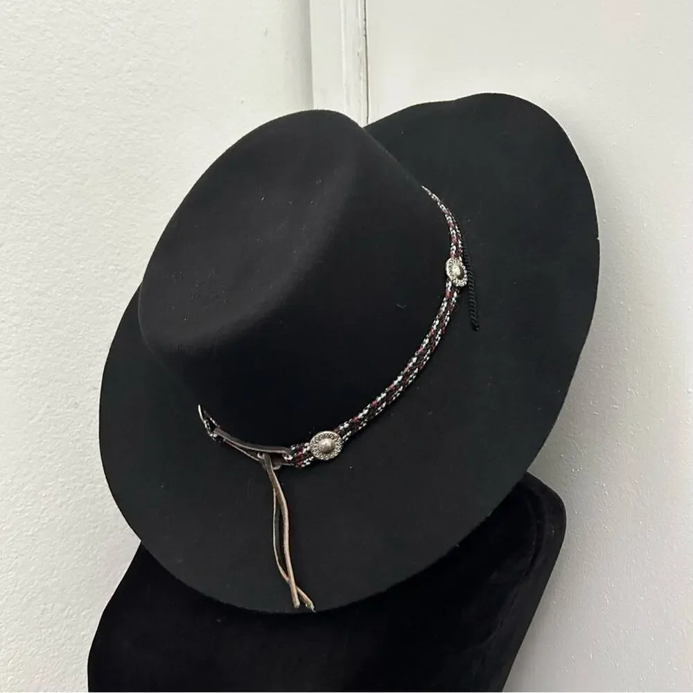 Vintage Golden Gate Hat & Cap Co. Black 100% Wool Western “Bolero”Hat, Size XL